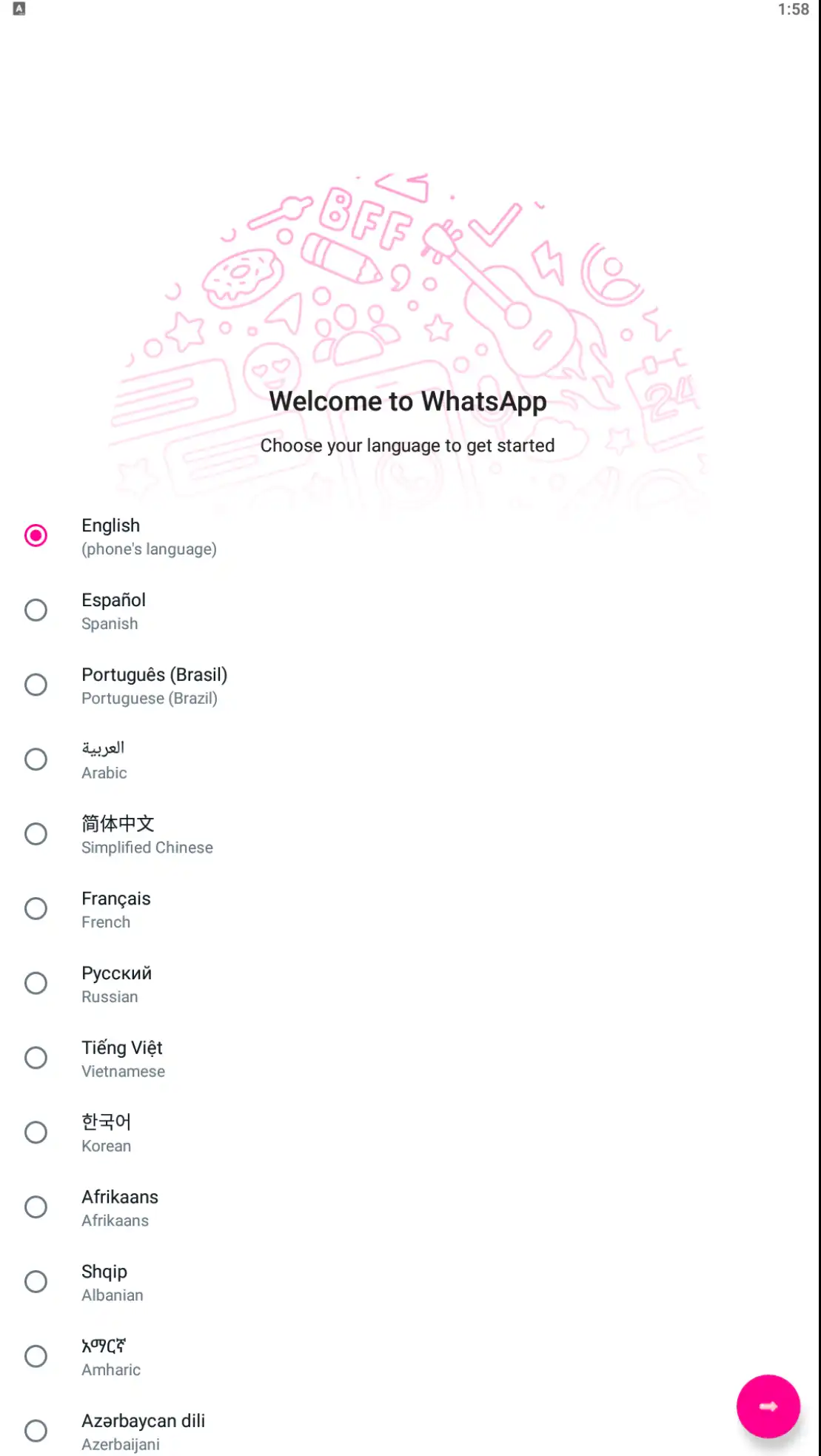 Pink WhatsApp Shanduro Yezvino